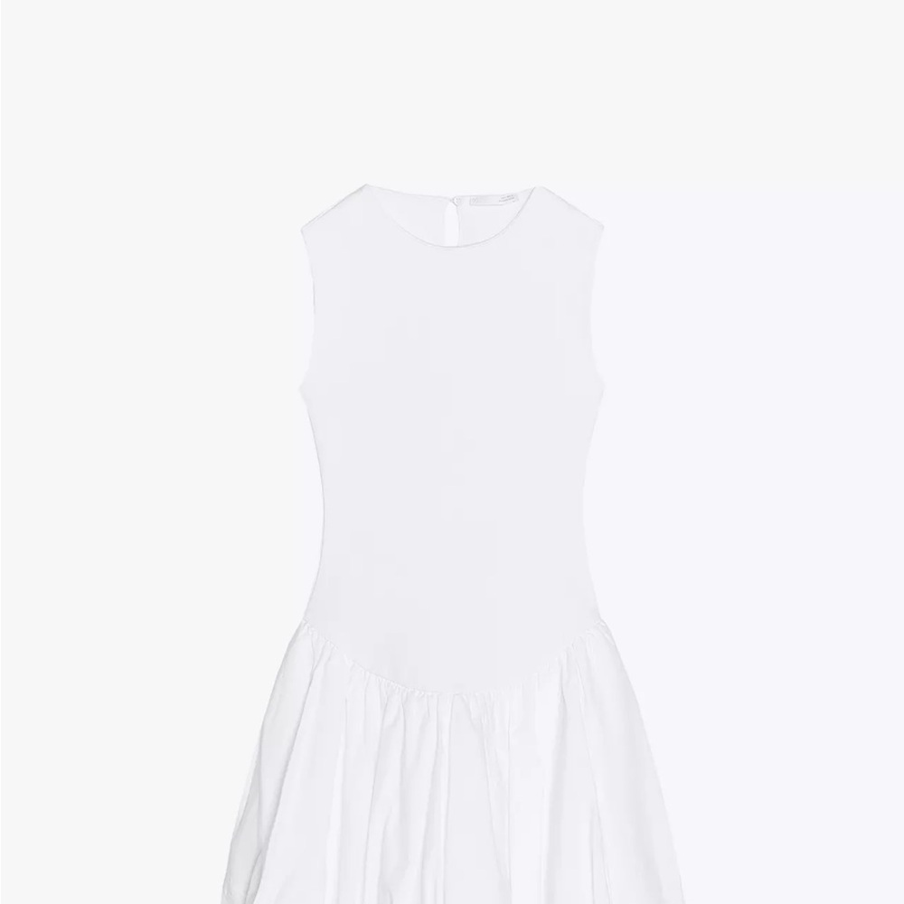 Zara White Sleeveless Mini Dress